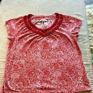 Jones New York Sport Paisley Patterned Top Women's L.